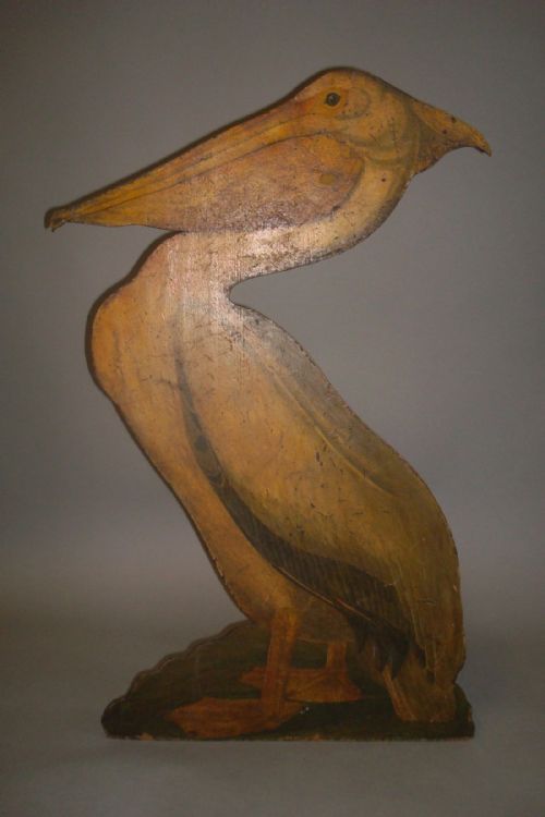 Late C19th Painted Pelican