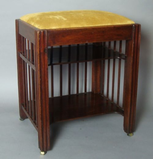 GEORGIAN MAHOGANY STOOL IN CHIPPENDALE MANNER - ADDITIONAL PHOTO 2