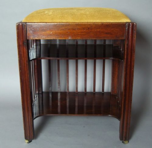GEORGIAN MAHOGANY STOOL IN CHIPPENDALE MANNER - ADDITIONAL PHOTO 3