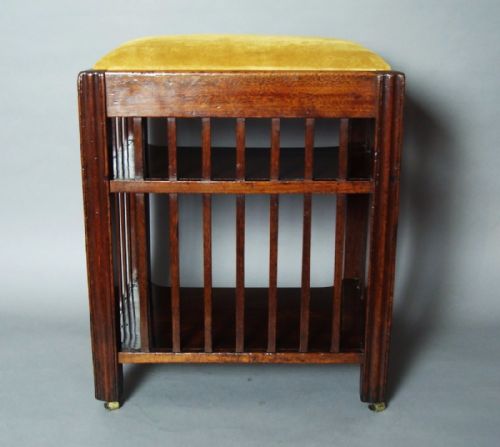 GEORGIAN MAHOGANY STOOL IN CHIPPENDALE MANNER - ADDITIONAL PHOTO 4