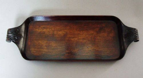 George III Carved Mahogany Tray of Diminutive Proportions