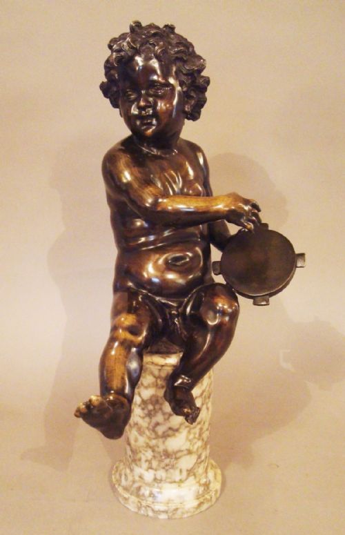 C19th Bronze Sculpture of Putti / Cherub