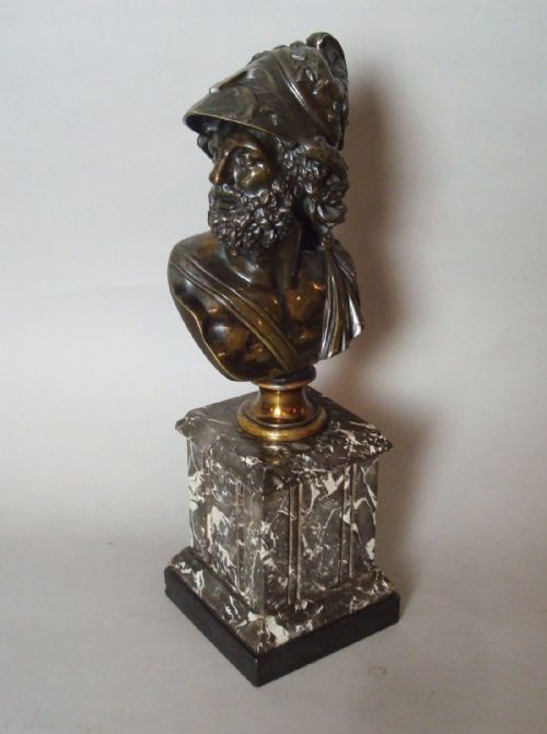 C19th Bronze Grand Tour Bust of Ajax