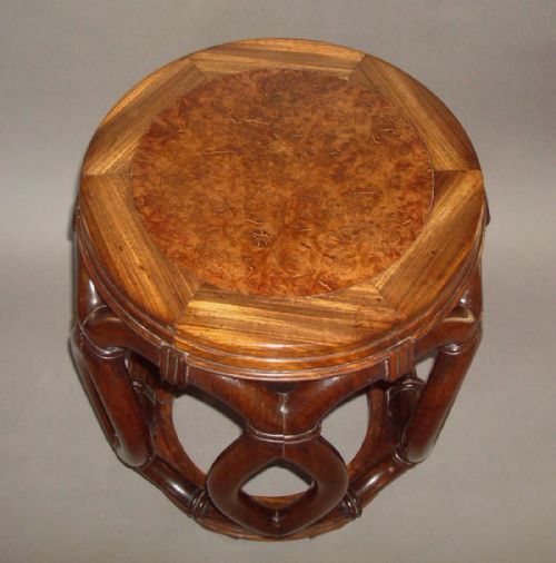 C19TH CHINESE HARDWOOD STOOL - ADDITIONAL PHOTO 2