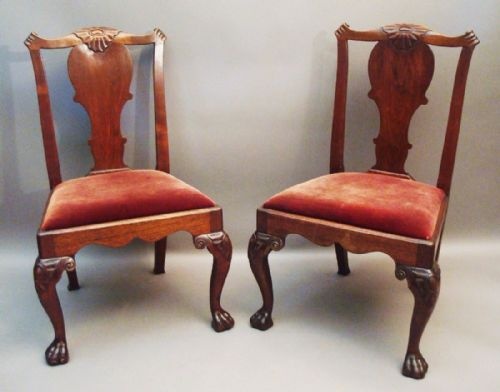 GEORGE II PAIR OF IRISH WALNUT SIDE CHAIRS - ADDITIONAL PHOTO 4
