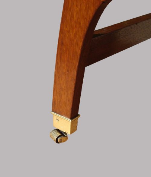 SET ANTIQUE GOLDEN OAK LIBRARY STEPS OF LARGE PROPORTION - ADDITIONAL PHOTO 13