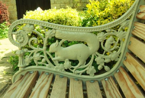 fig 1. C19th Cast Iron Garden Bench of monumental proportions