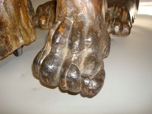 19TH CENTURY CARVED LION 5 FEET TALL - ADDITIONAL PHOTO 6
