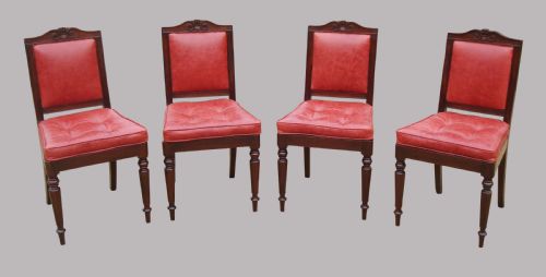 REGENCY SET OF 4 MAHOGANY CHAIRS STAMPED GILLOWS LANCASTER - ADDITIONAL PHOTO 2