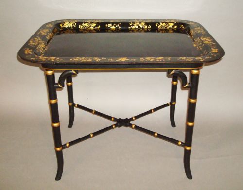 Regency Papier Mache Tray on Stand