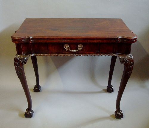 GEORGE III MAHOGANY CARD TABLE