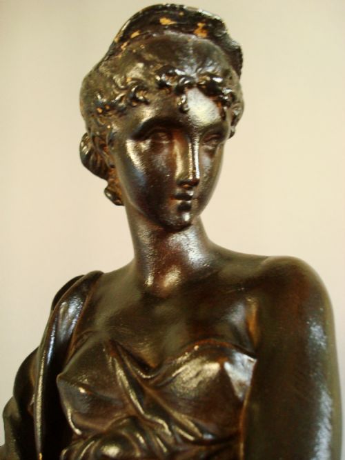 REGENCY PLASTER FIGURE OF CLASSICAL LADY - ADDITIONAL PHOTO 4