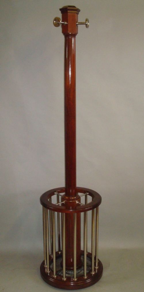 fig 1. Art Deco Mahogany and Chrome Hall Stand