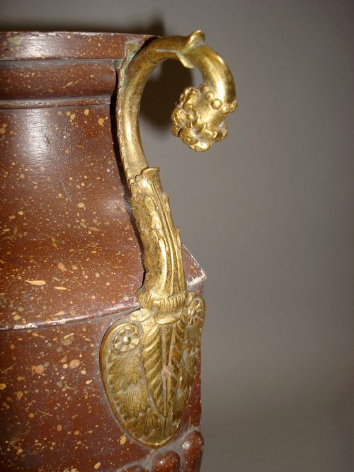 C19TH PAIR PORPHREY FLAT BACK URNS - ADDITIONAL PHOTO 1