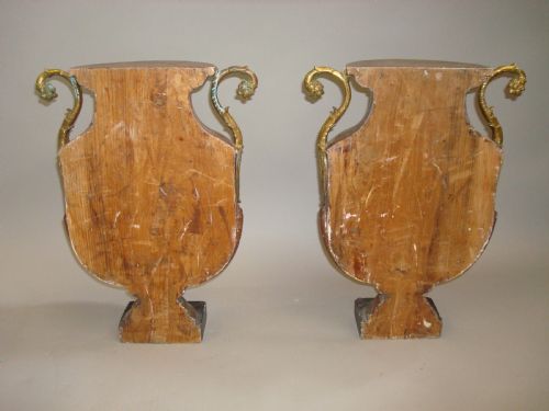 C19TH PAIR PORPHREY FLAT BACK URNS - ADDITIONAL PHOTO 4