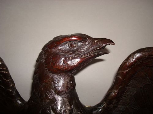 C19TH BLACK FOREST CARVED EAGLE HAT OR COAT RACK - ADDITIONAL PHOTO 1