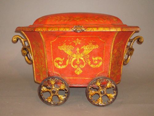 Regency Painted Tole Coal Box