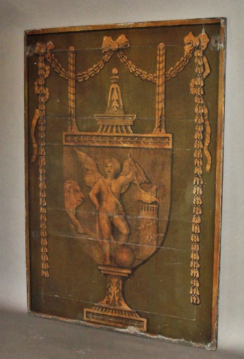 C19th French Painted Neoclassical Panel