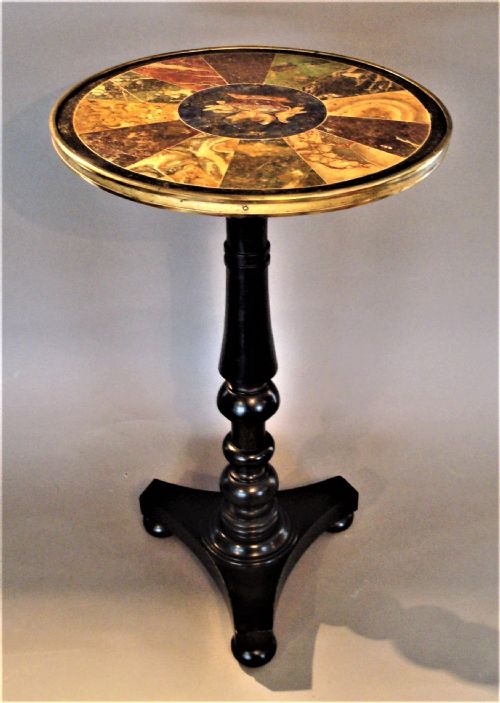 REGENCY SIMULATED MARBLE TABLE - ADDITIONAL PHOTO 4
