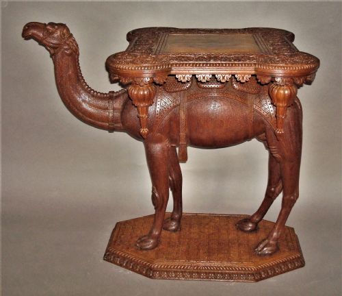 C19th Anglo Indian Carved Camel Table