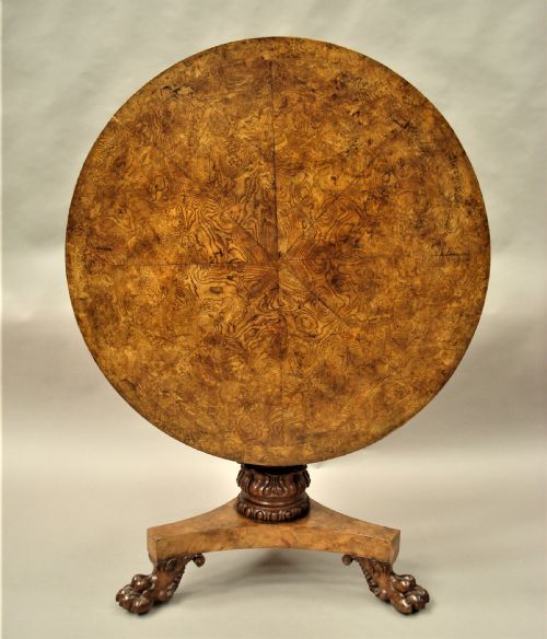 Late Regency Burr Ash, Elm and Oak Centre Table