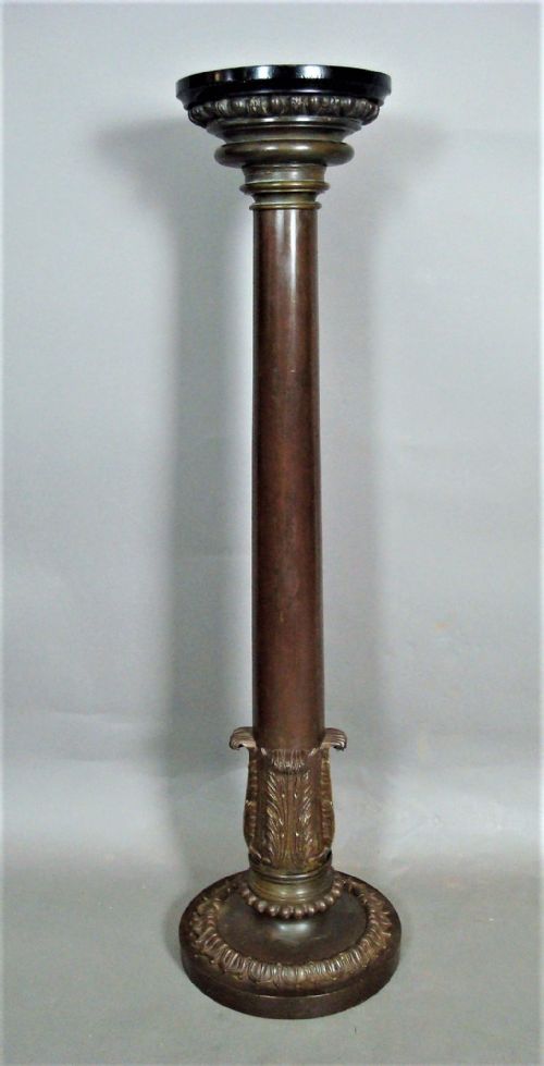 REGENCY NEOCLASSICAL BRONZE COLUMN PEDESTAL - ADDITIONAL PHOTO 2