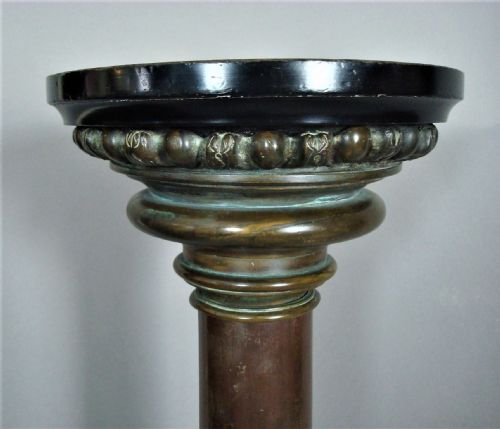 REGENCY NEOCLASSICAL BRONZE COLUMN PEDESTAL - ADDITIONAL PHOTO 4