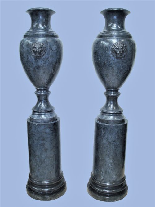EARLY C20TH PAIR OF SCAGLIOLA URNS - ADDITIONAL PHOTO 17