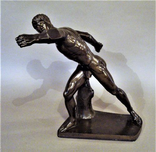 C19th Grand Tour Bronze Sculpture of the Borghese Gladiator