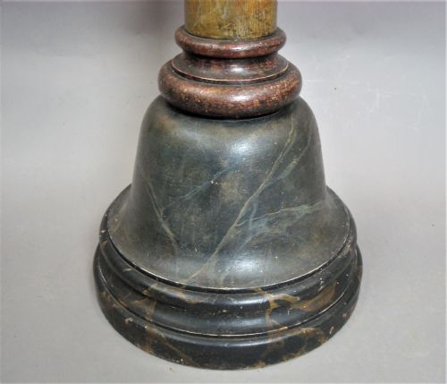 REGENCY PAINTED SIMULATED MARBLE PINE PEDESTAL COLUMN TORCHERE - ADDITIONAL PHOTO 13