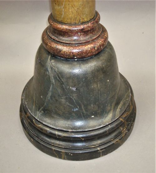 REGENCY PAINTED SIMULATED MARBLE PINE PEDESTAL COLUMN TORCHERE - ADDITIONAL PHOTO 15