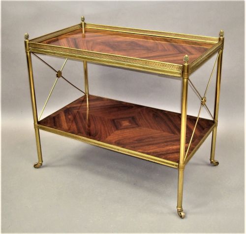 Early C20th French Kingwood and Gilt Brass Etagere