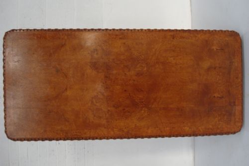 GEO IV FIGURED OAK END SUPPORT CENTRE TABLE - ADDITIONAL PHOTO 5