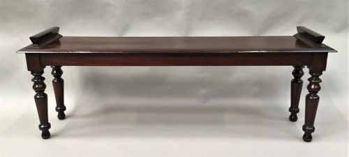 Regency Mahogany Hall Bench / Window Seat