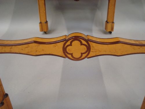 C19TH FRENCH BIRDS EYE MAPLE SOFA TABLE - ADDITIONAL PHOTO 8