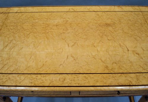 C19TH FRENCH BIRDS EYE MAPLE SOFA TABLE - ADDITIONAL PHOTO 14