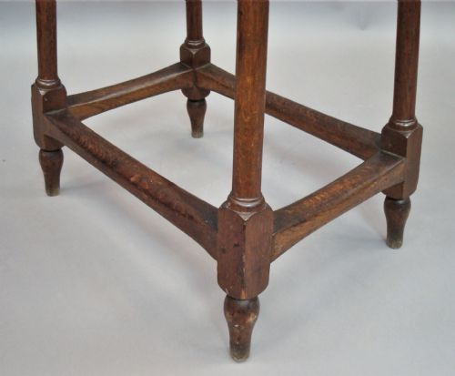 C19TH PAIR OF OAK TABLES STANDS - ADDITIONAL PHOTO 11