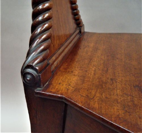 REGENCY PAIR OF MAHOGANY HALL CHAIRS OF UNUSUAL DESIGN - ADDITIONAL PHOTO 12