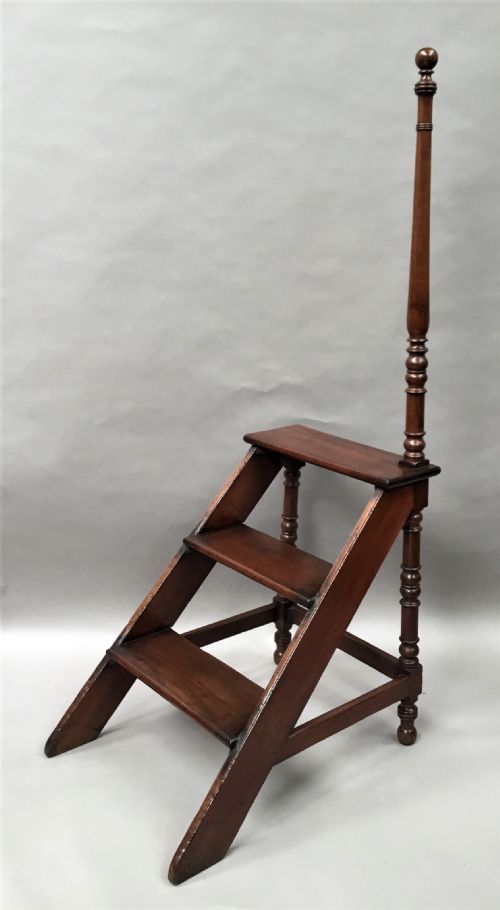 Regency Set of Mahogany Library Steps