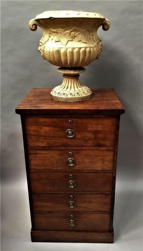 REGENCY MAHOGANY SECRETAIRE CHEST OF DRAWERS - ADDITIONAL PHOTO 4