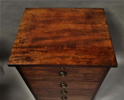 REGENCY MAHOGANY SECRETAIRE CHEST OF DRAWERS - ADDITIONAL PHOTO 5