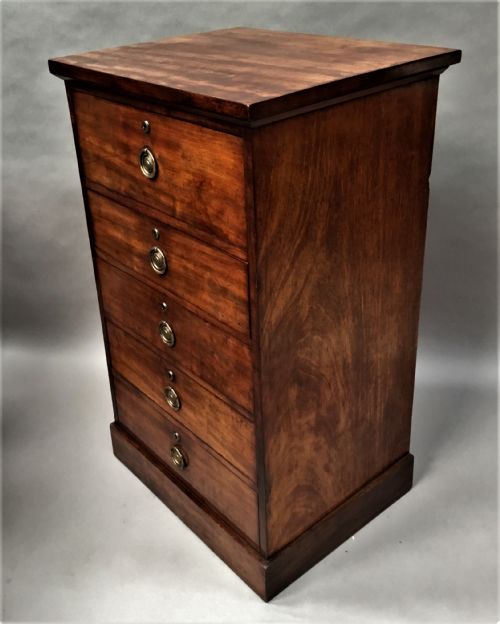 REGENCY MAHOGANY SECRETAIRE CHEST OF DRAWERS - ADDITIONAL PHOTO 10