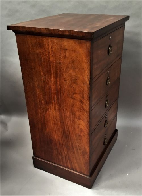 REGENCY MAHOGANY SECRETAIRE CHEST OF DRAWERS - ADDITIONAL PHOTO 12