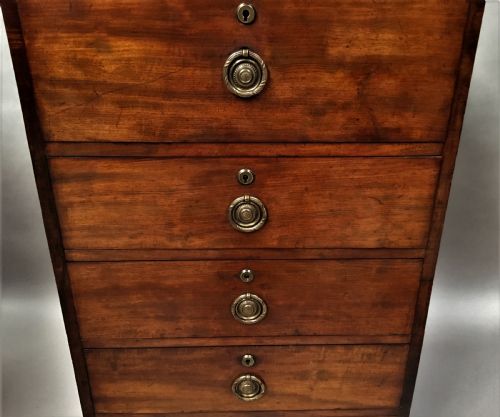 REGENCY MAHOGANY SECRETAIRE CHEST OF DRAWERS - ADDITIONAL PHOTO 14