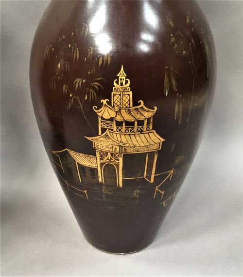 C19TH PAIR OF LACQUERED PAPIER MACHE VASES BY JENNENS BETTRIDGE STAMPED - ADDITIONAL PHOTO 11
