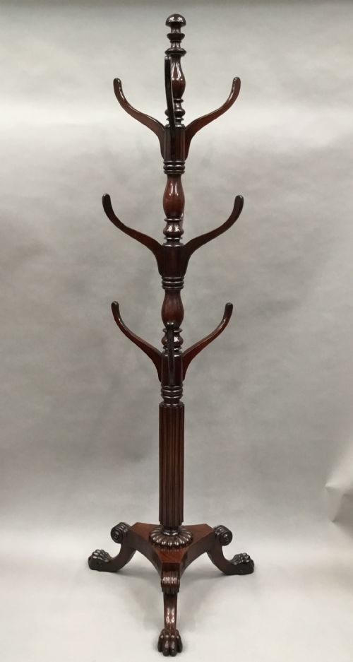 Regency Mahogany Hat and Coat Hall Stand of Large Proportions