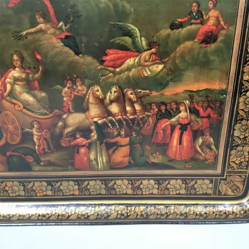 REGENCY PAINTED TOLE TRAY ON STAND OF LARGE PROPORTIONS - ADDITIONAL PHOTO 7