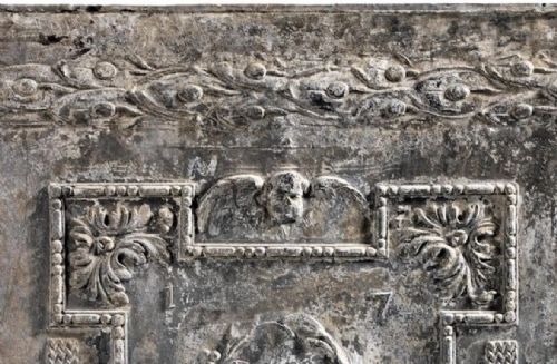 GEORGIAN LEAD CISTERN PANEL DATED 1765 AND OF MARINE INTEREST - ADDITIONAL PHOTO 3