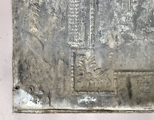 GEORGIAN LEAD CISTERN PANEL DATED 1765 AND OF MARINE INTEREST - ADDITIONAL PHOTO 10