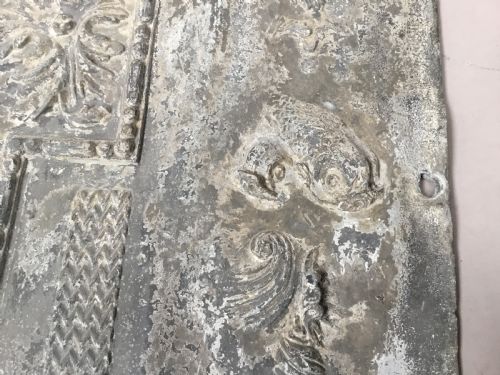 GEORGIAN LEAD CISTERN PANEL DATED 1765 AND OF MARINE INTEREST - ADDITIONAL PHOTO 17